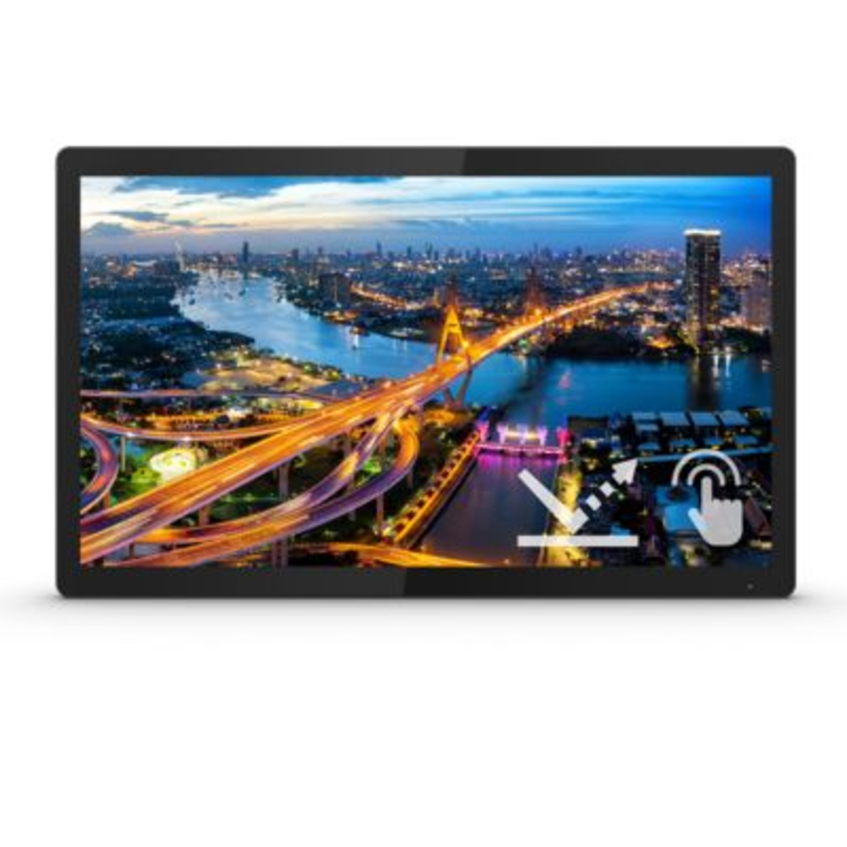 Philips B Line 222B1TFL - Monitor a LED - 22" (21.5" visualizzabile) - touchscreen - 1920 x 1080 Full HD (1080p) @ 75 Hz - IPS - 400 cd/m² - 1000:1 - 4 ms - HDMI, DVI-D, VGA, DisplayPort - black texture