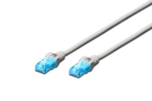 DIGITUS CAVO DI RETE UTP CAT 5E 2 X M RJ-45 NON SCHERMATO 0,5 MT GRIGIO