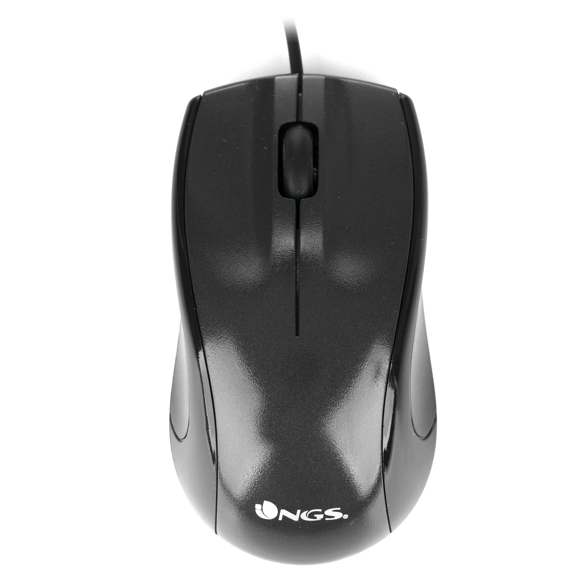 NGS BLACK MIST MOUSE OTTICO 1000DPI USB NERO