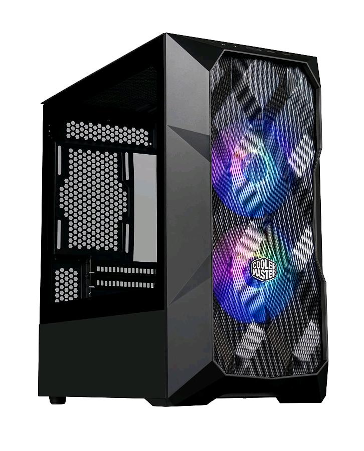 COOLER MASTER MASTERBOX TD300-KGNN-S00 CASE MINI TOWER MESH ARGB MINITX/MATX PANNELLO LATERALE IN VETRO TEMPERATO 2XUSB 2XVENTOLE SICKLE FLOW PWM ARGB INCLUSE BLACK
