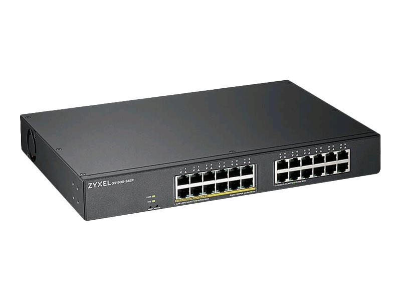 Zyxel GS1900-24EP - Switch - intelligente - 24 x 10/100/1000 (12 PoE) - montabile su rack, montaggio a parete - PoE (130 W)