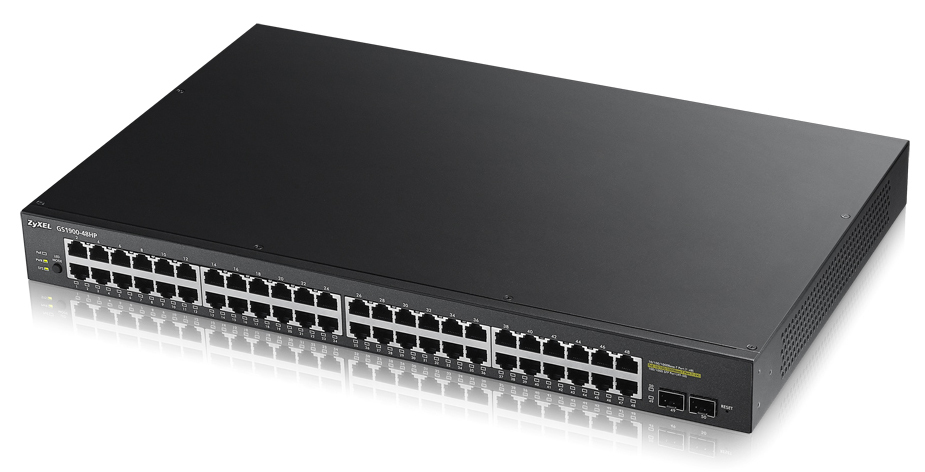 Zyxel GS1900-48 - Switch - intelligente - 48 x 10/100/1000 + 2 x Gigabit SFP - desktop, montabile su rack, montaggio a parete