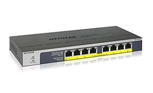 NETGEAR GS108PP - Switch - 8 x 10/100/1000 (PoE+) - desktop, montabile su rack, montaggio a parete - PoE+ (123 W) - alimentazione CC