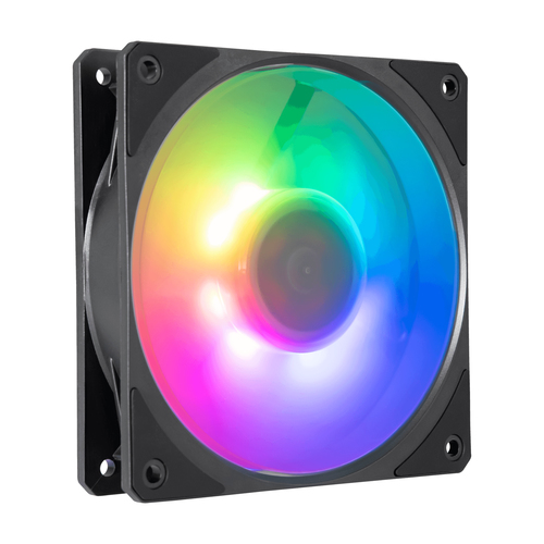 COOLER MASTER MOBIUS 120P ARGB VENTOLA PWM 120MM DESIGN RING BLADE CUSCINETTO DINAMICO AD ANELLO TELAIO AIR-FOCUS SMUSSATO BLACK