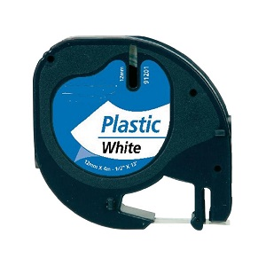 BK-White 12mmX4m Plastica for Dymo 2000,LT100H,QX50#S0721660
