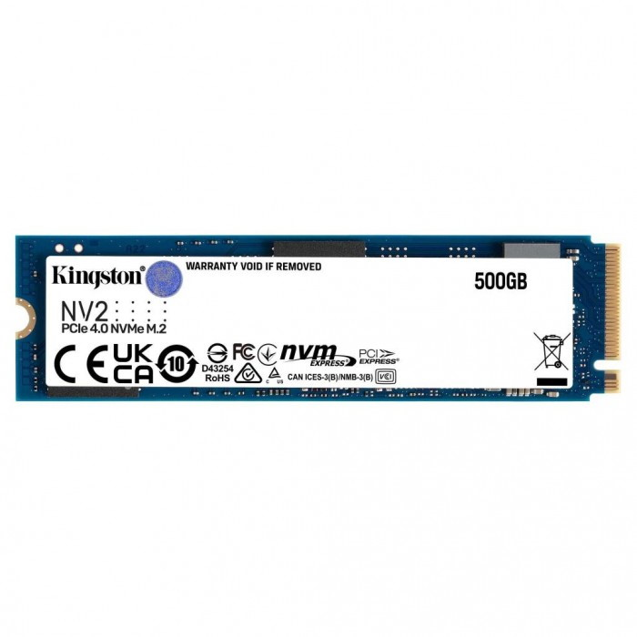 Kingston NV2 - SSD - 500 GB - interno - M.2 2280 - PCIe 4.0 x4 (NVMe) - per Intel Next Unit of Computing 12 Pro Kit - NUC12WSKi5