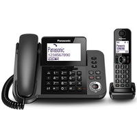 Panasonic KX-TGF320EX - Con cavo/cordless - sistema di segreteria con ID chiamante - DECTGAP - 3-way capacità di chiamata - nero metallizzato