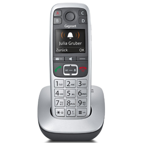 Gigaset E560 - Telefono cordless con ID chiamante - DECTGAP - platino