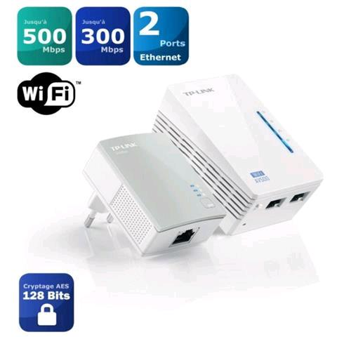 TP-LINK TL-WPA4220KIT POWERLINE STARTER KIT AV500 WIRELESS N300MBS …