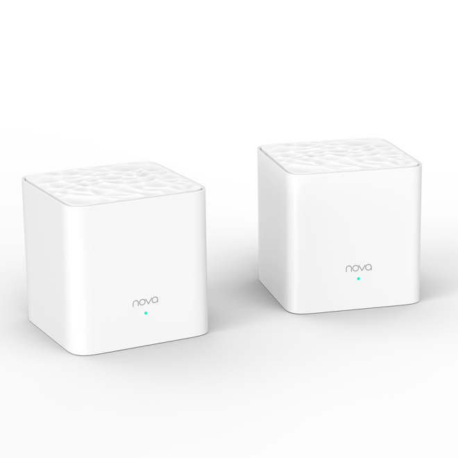 TENDA NOVA MW3 2PACK ROUTER WIRELESS DUAL BAND AC1200 SISTEMA HOME MESH WiFi DUAL BAND COPERTURA FINO A 300mq MU-MIMO,sistema QoS
