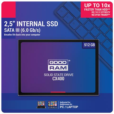 GOODRAM CX400 GEN2 SSD 512GB SATA III 2,5" …