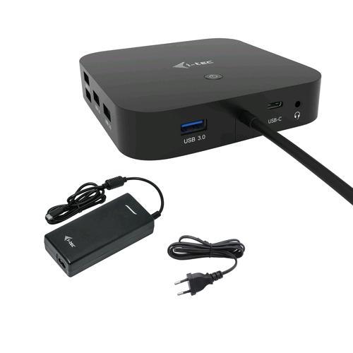 i-Tec - Docking station - USB-C 3.1 Gen 2 / Thunderbolt 3 - HDMI, DP - GigE - 112 Watt - con caricabatterie universale i-Tec 112 W - Europa